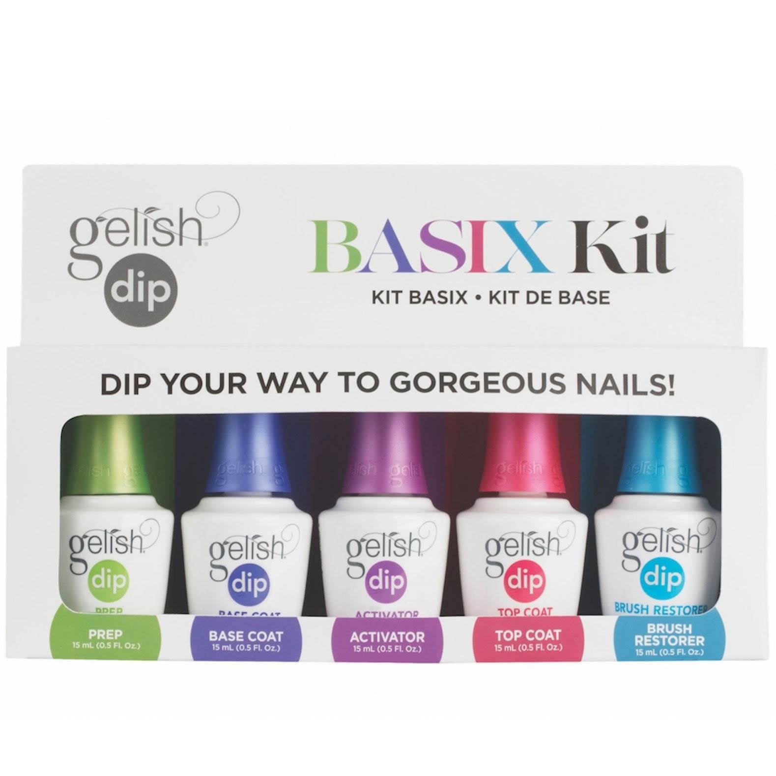 Gelish Soak Off Polish Manicure Set Starter Kit with Acrylic Powder Nail Dip Set - VMInnovations