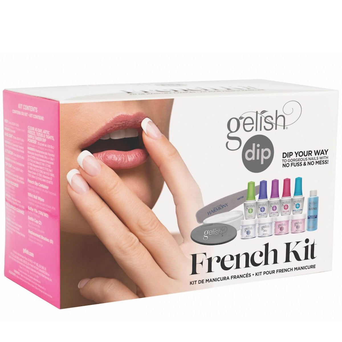Gelish Soak Off French Tip Acrylic Powder Nail Dip System Manicure Kit(Open Box)