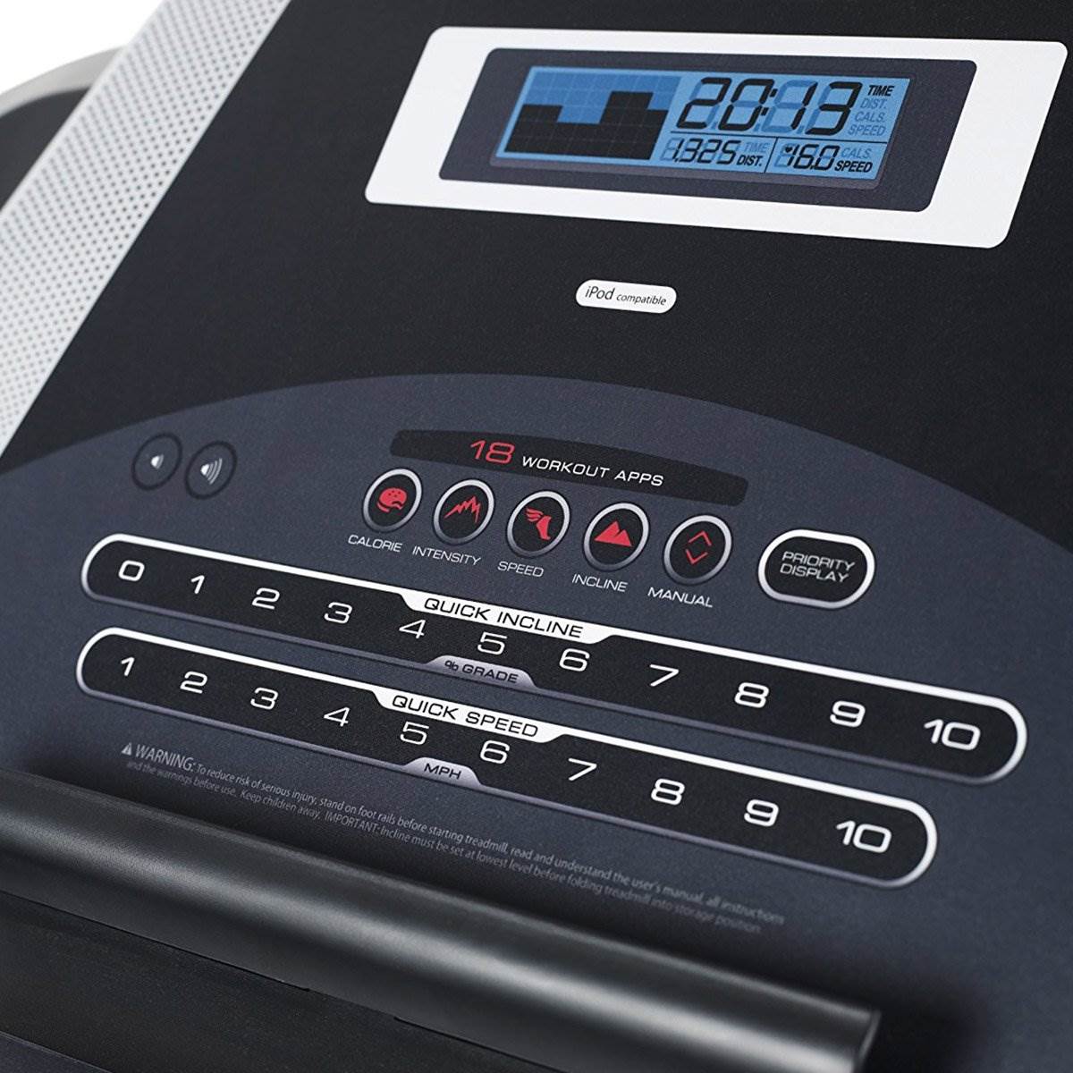 ProForm 505 CST Space Saving Folding Incline Treadmill with ProShox + Floor Mat