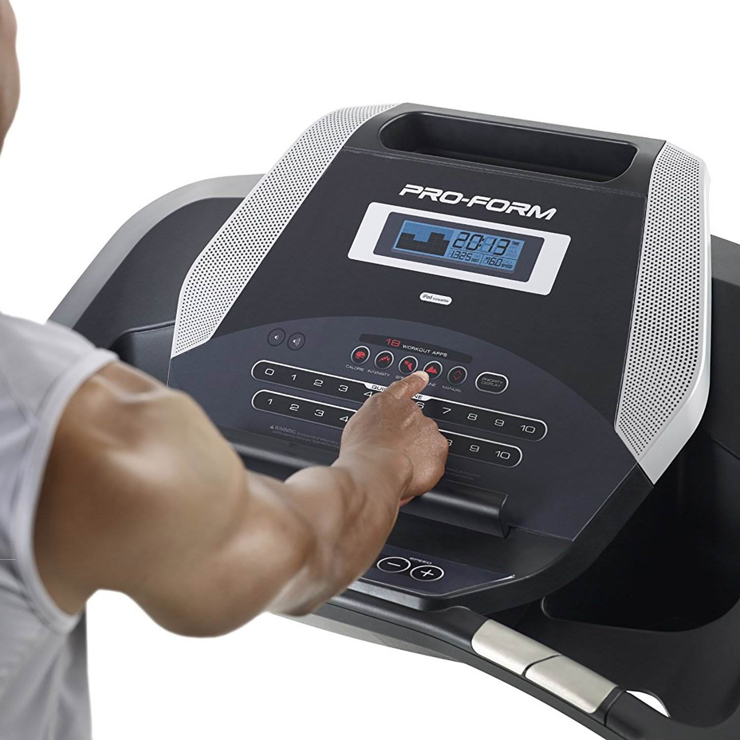 ProForm 505 CST Space Saving Folding Incline Treadmill with ProShox + Floor Mat