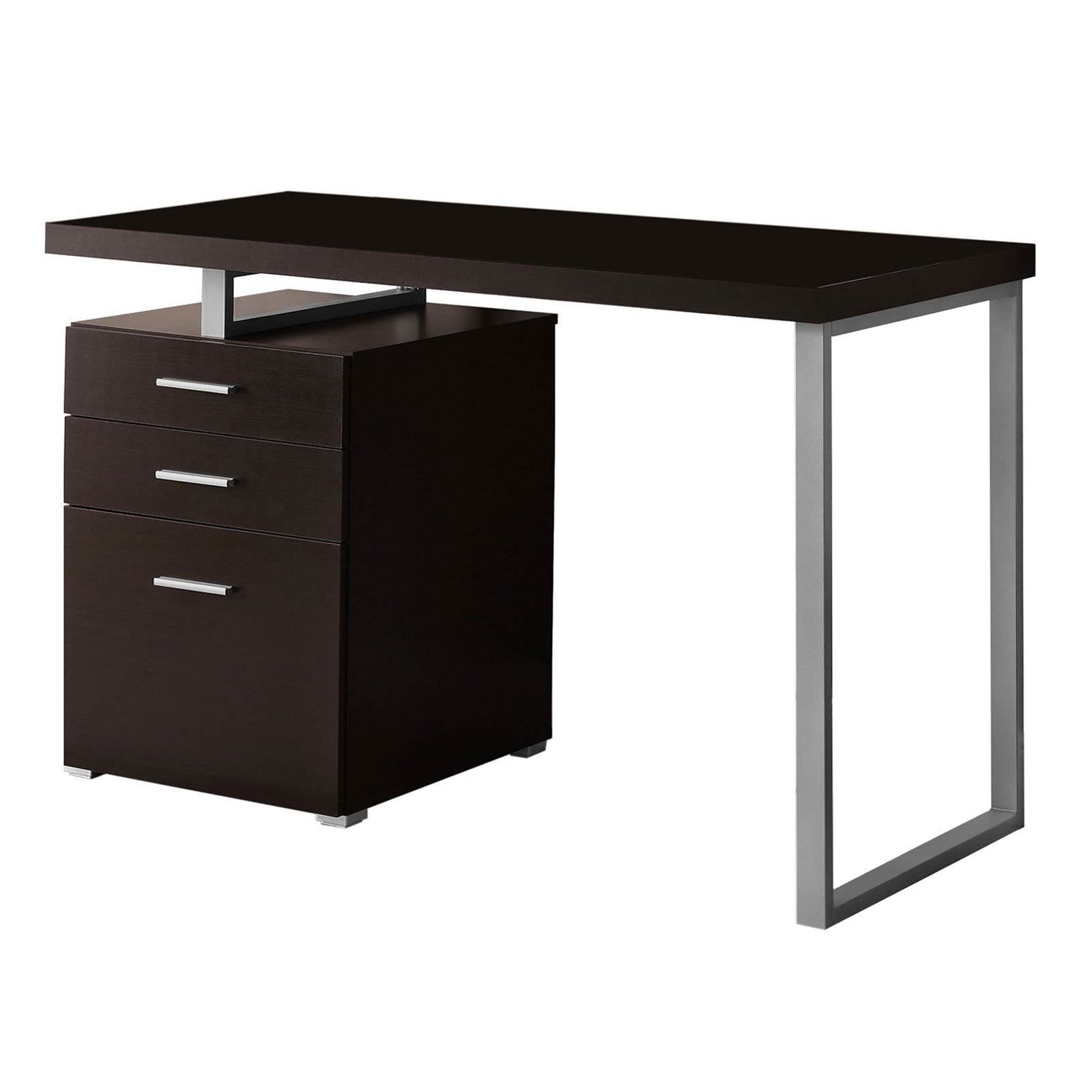 Monarch Specialties Left/Right Contemporary Computer Desk, Cappuccino (Damaged)