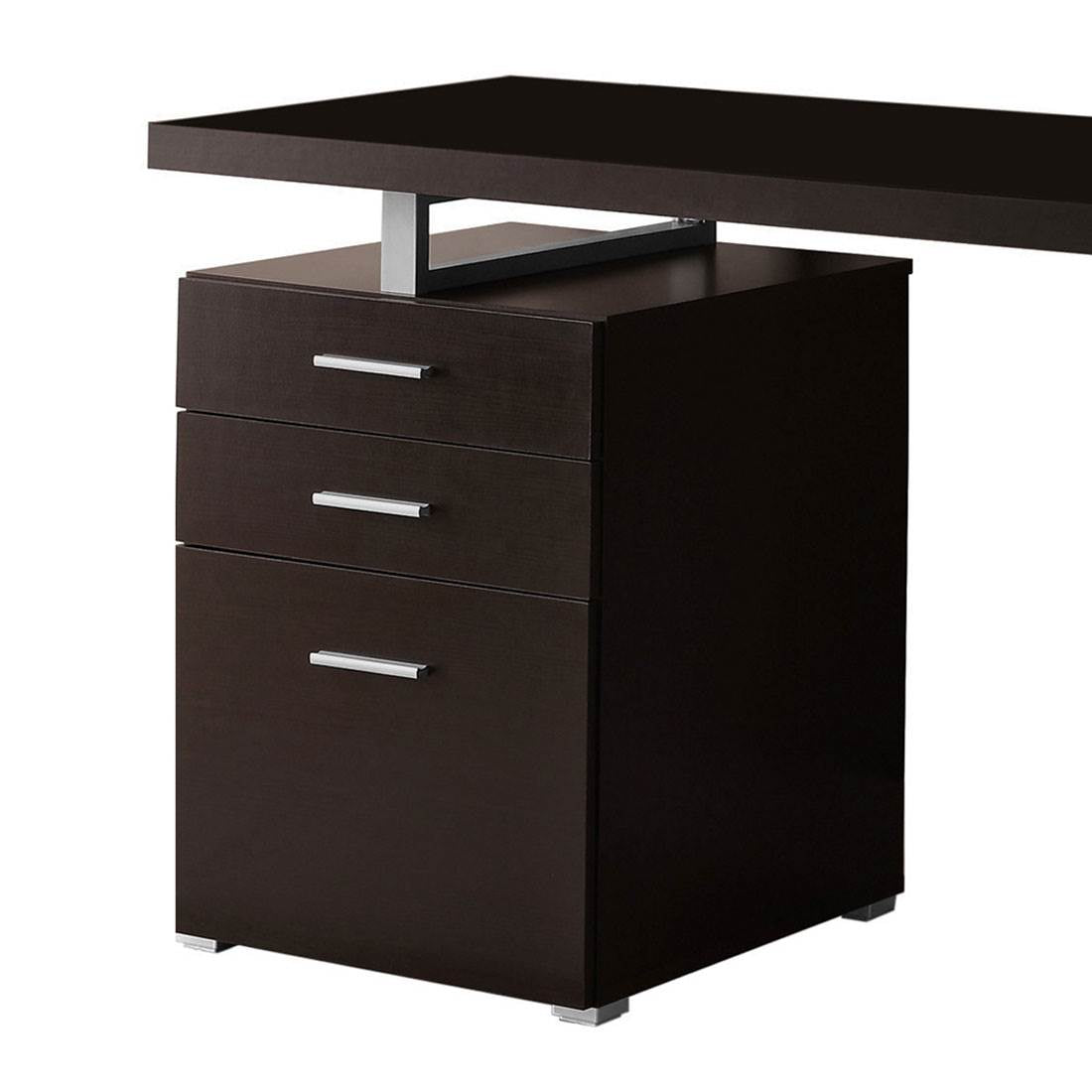 Monarch Specialties Left/Right Contemporary Computer Desk, Cappuccino (Damaged)