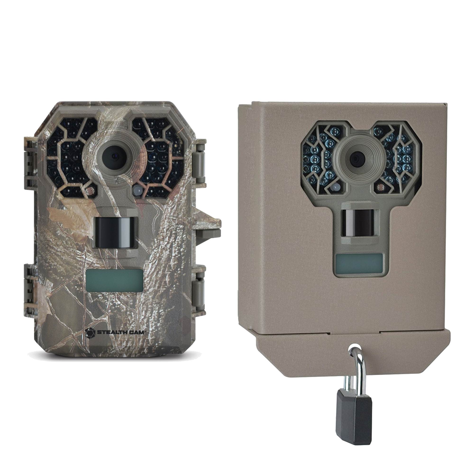 Stealth Cam 10 MP HD No Glow Hunting Scouting Game Trail Camera + Security Box