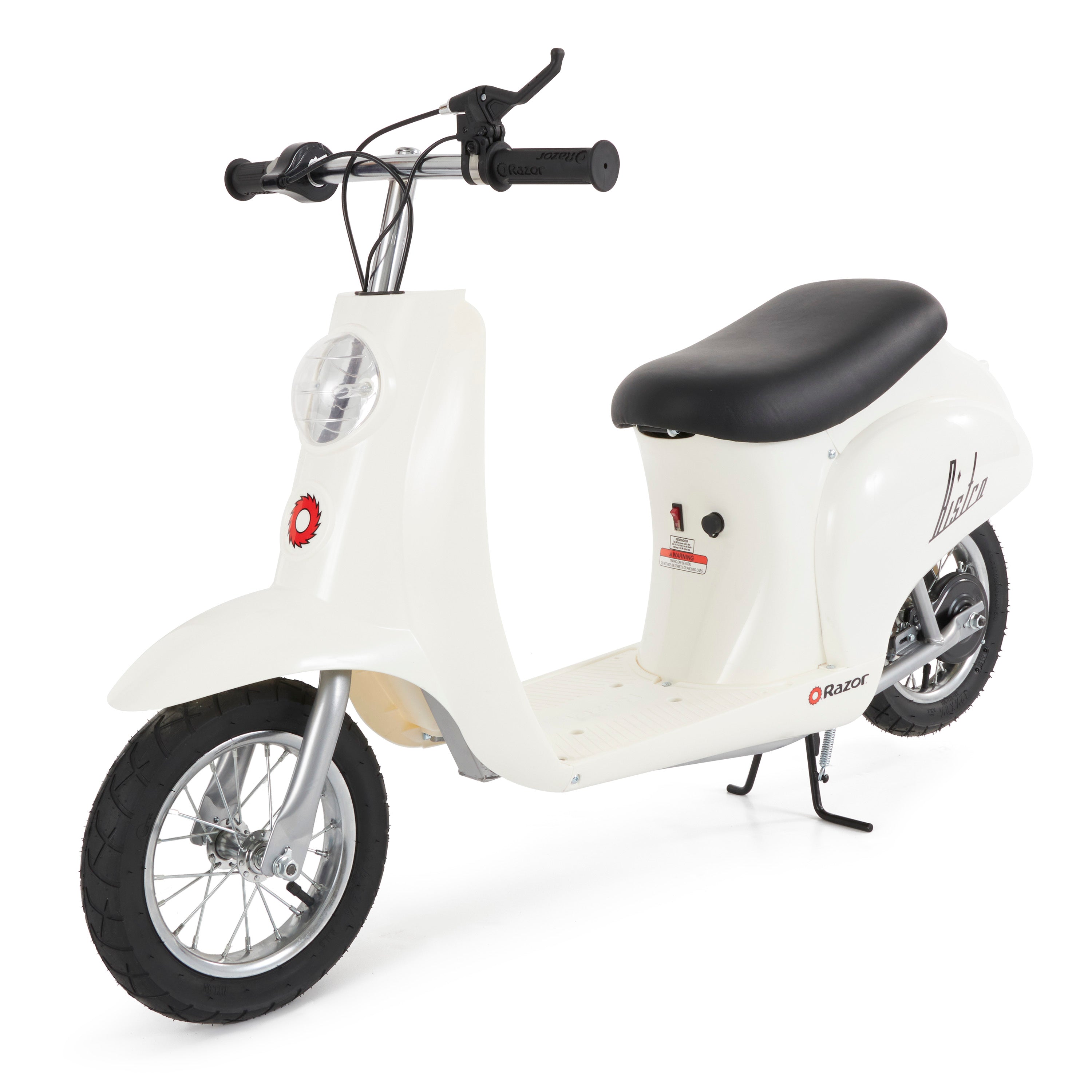 Razor Pocket Mod Euro 250W Kids Electric Retro Scooter w/ Helmet & Safety Pads