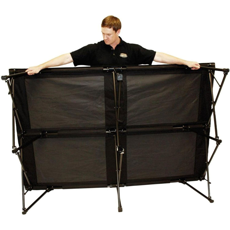 Kamp-Rite Double Kwik Cot Quick Setup 2 Person Sleeping Bed w/ Carry Bag, Black