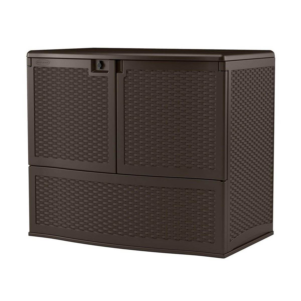 Suncast 195 Gallon Patio Oasis Storage & Entertaining Station, Java (Open Box)