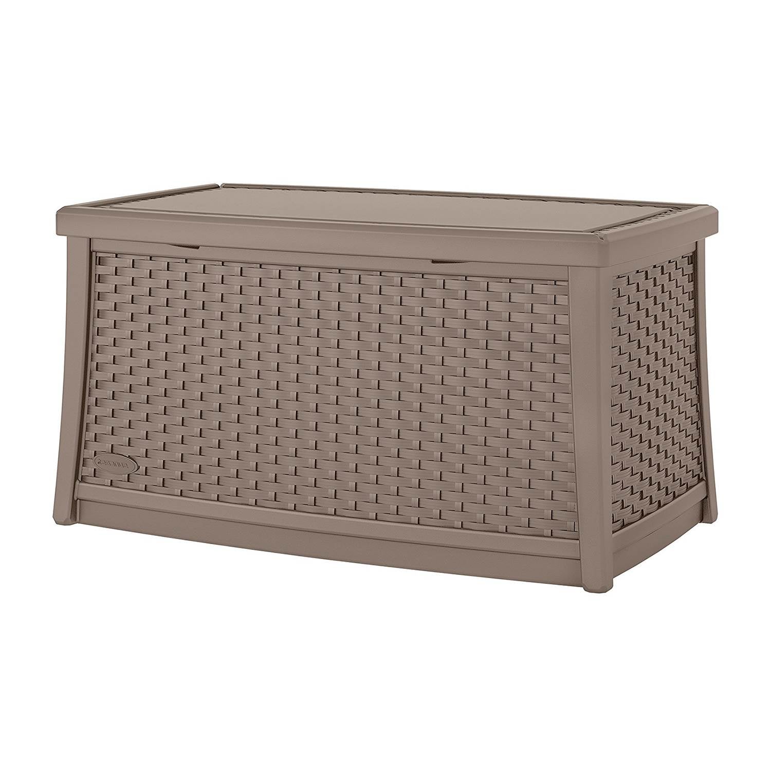 Suncast Elements 30 Gallon Outdoor Patio Resin Wicker Coffee Table (Open Box)