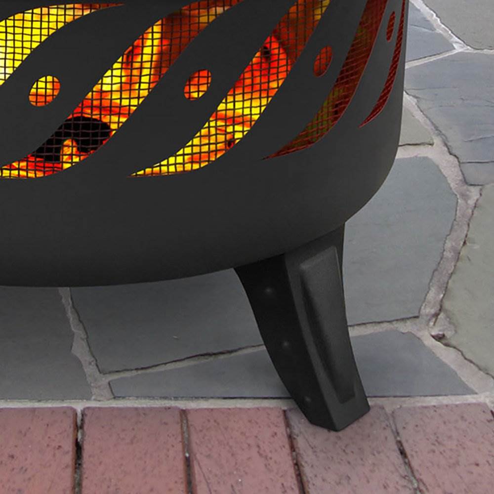 Landmann Fire Wave Pattern Outdoor Patio Fire Pit w/ Cooking Grate (Open Box)