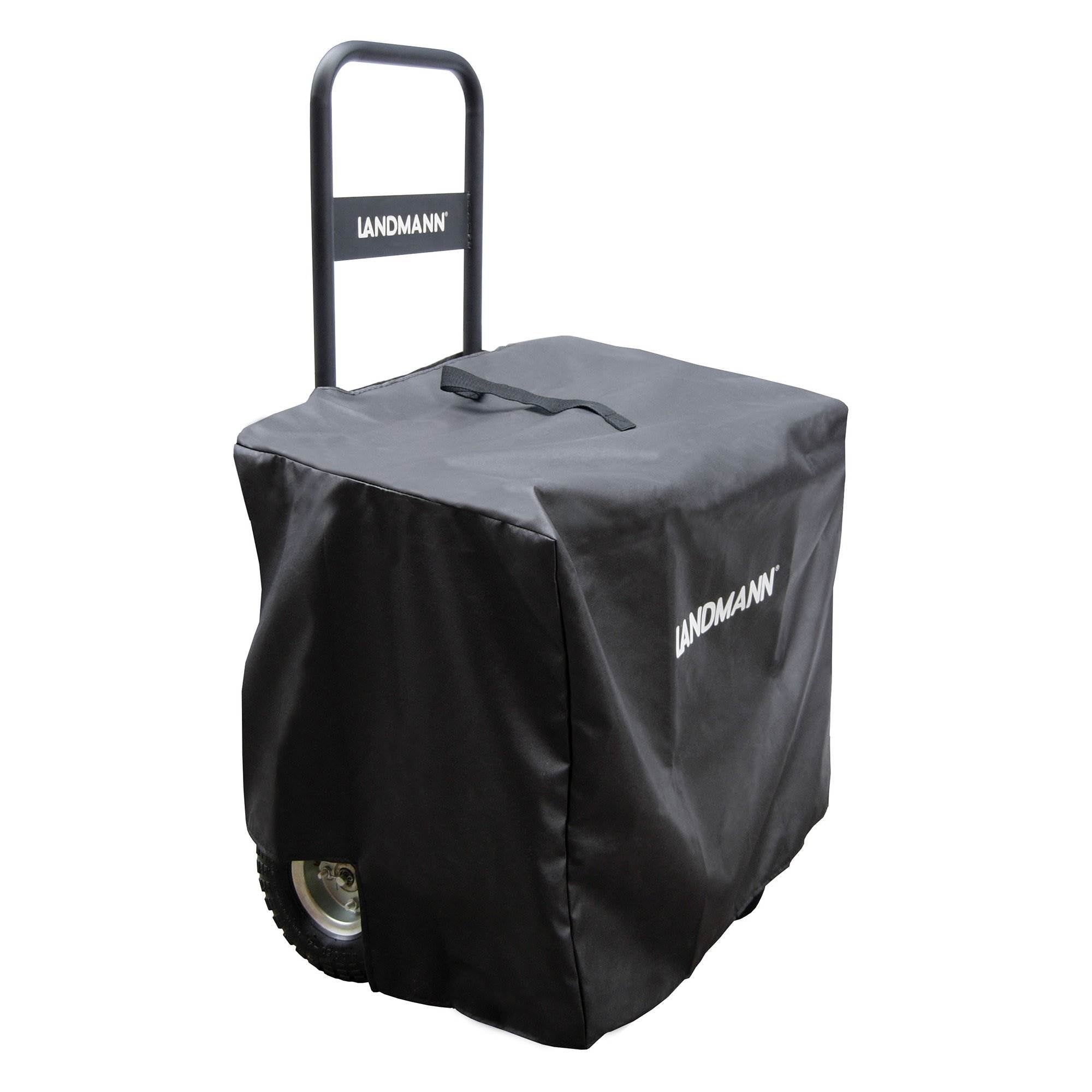 Landmann Wheeled Firewood Log Transport Caddy w/ Weatherproof Cover (Open Box)