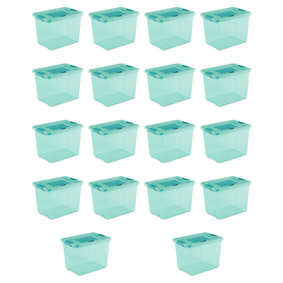 Sterilite 25 Quart Fresh Scent Stackable Plastic Storage Box Container (18 Pack)
