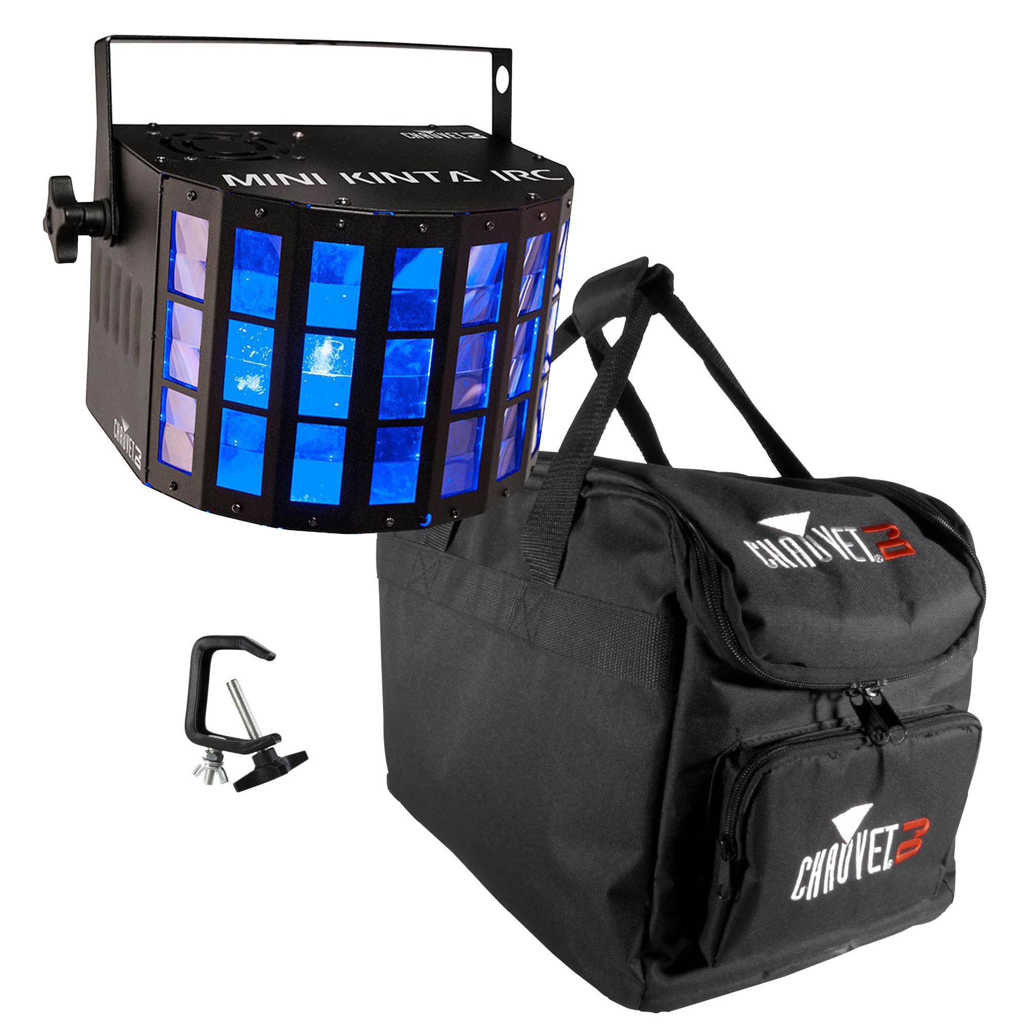 Chauvet DJ Mini Kinta IRC Lighting Effect + VIP Gear DJ Carry Bag + 6" C Clamp