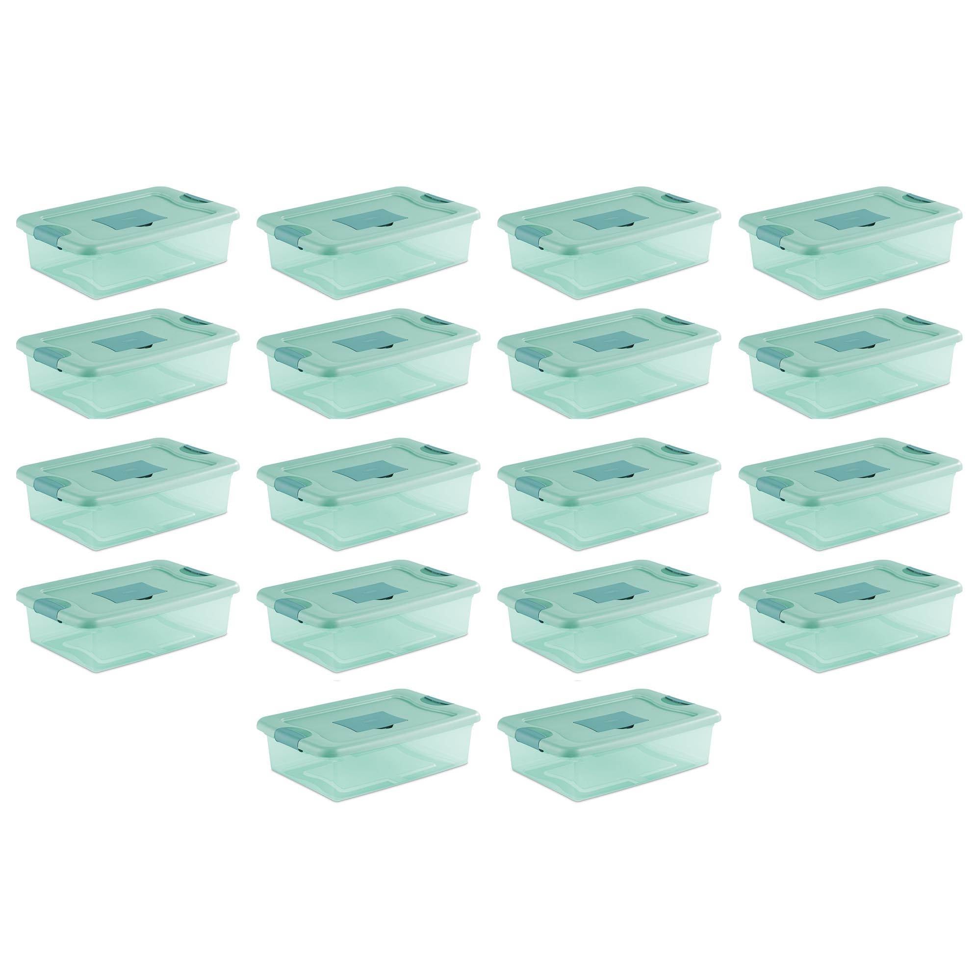 Sterilite 32 Quart Fresh Scent Stackable Plastic Storage Box Container (18 Pack)