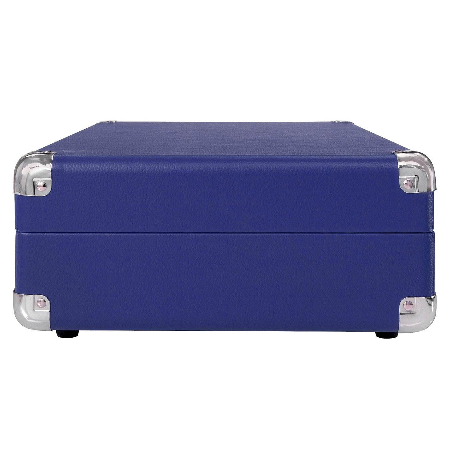 Crosley Cruiser Deluxe Portable 3 Speed Bluetooth Record Player Turntable, Blue