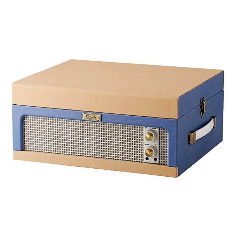 Crosley Dansette Jr Vintage 2-Speed Portable Turntable, Blue & Tan (Open Box)