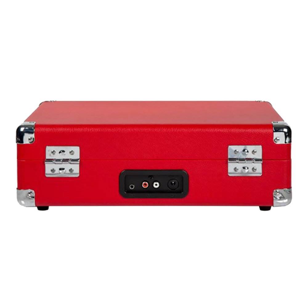 Crosley Cruiser Deluxe Portable 3-Speed Bluetooth Turntable, Red (Open Box)