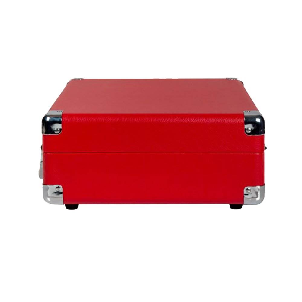Crosley Cruiser Deluxe Portable 3-Speed Bluetooth Turntable, Red (Open Box)