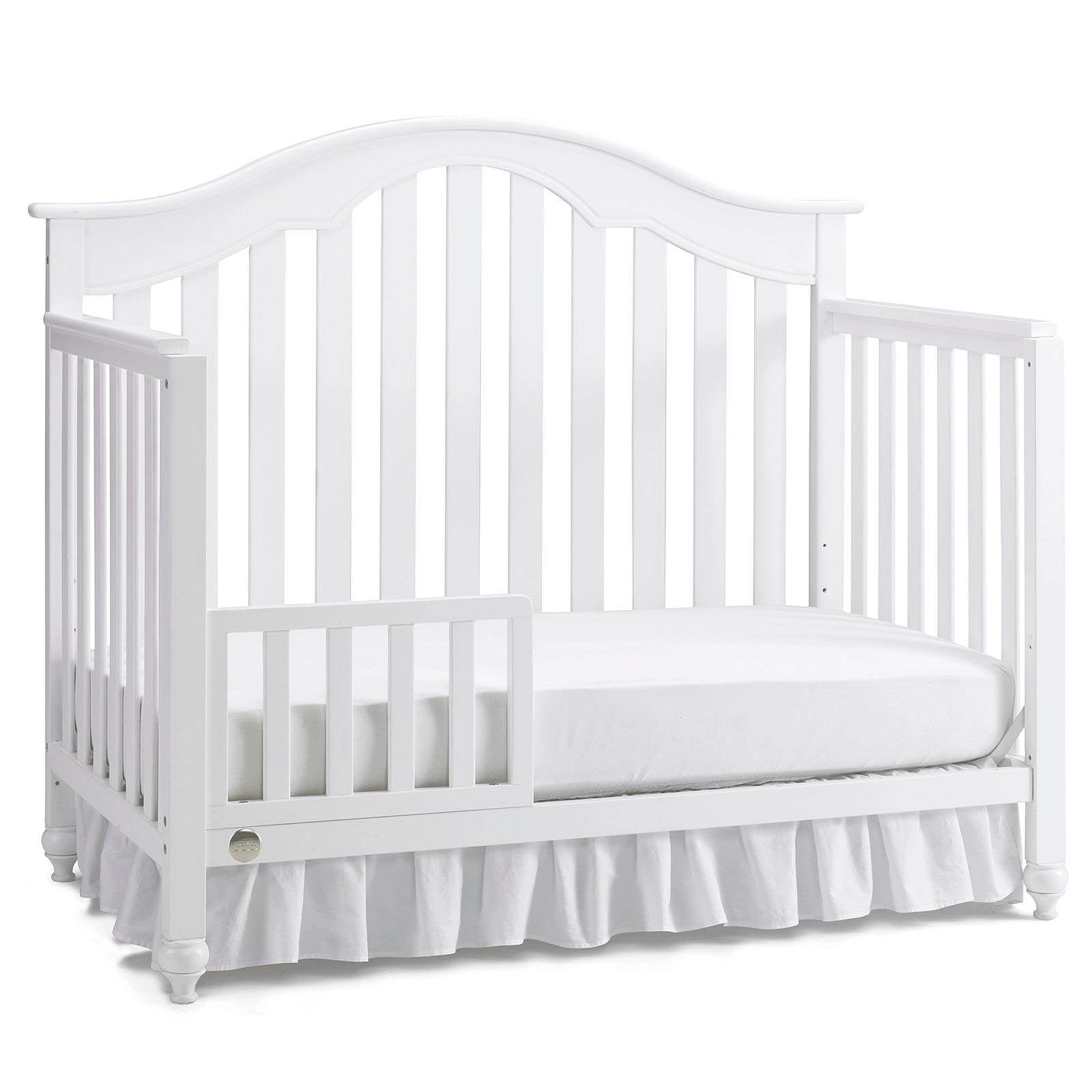 Fisher Price Kingsport 5 in 1 Convertible Elegant Baby Nursery Crib, Snow White
