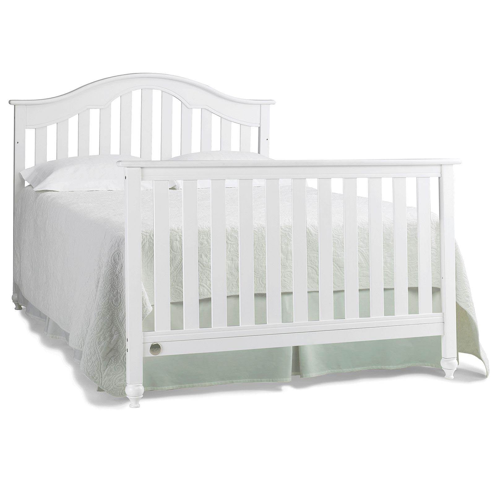 Fisher Price Kingsport 5 in 1 Convertible Elegant Baby Nursery Crib, Snow White