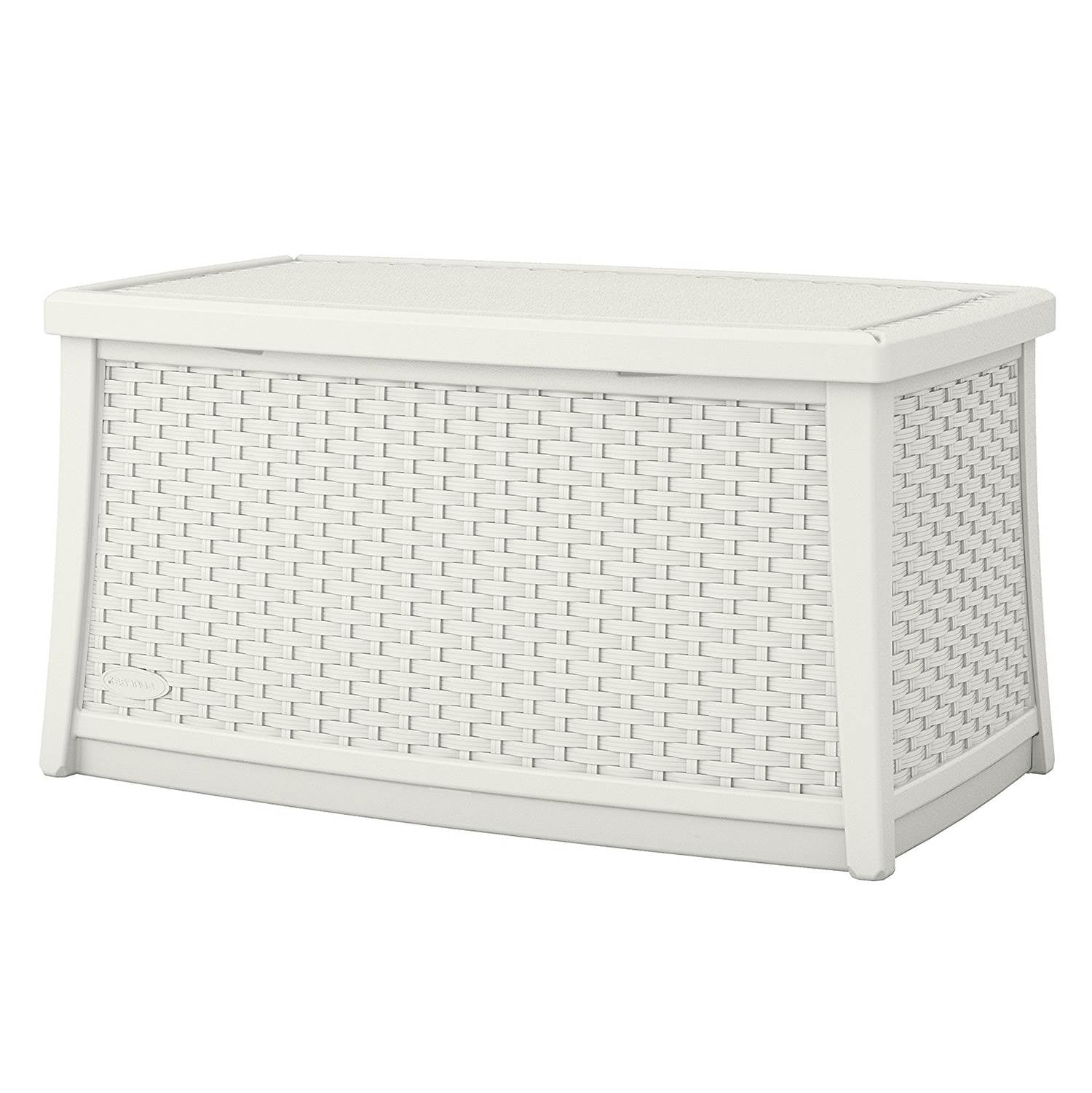 Suncast Elements 30 Gallon Outdoor Deck Patio Resin Wicker Coffee Table (2 Pack)