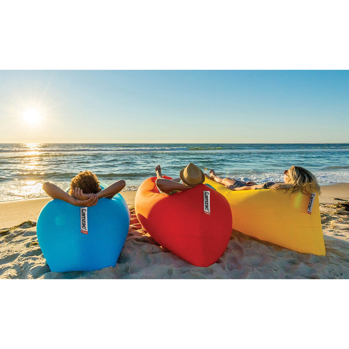 Lamzac Outdoor Travel Inflatable Blow Up Hammock Air Lounger, Olive (Open Box)