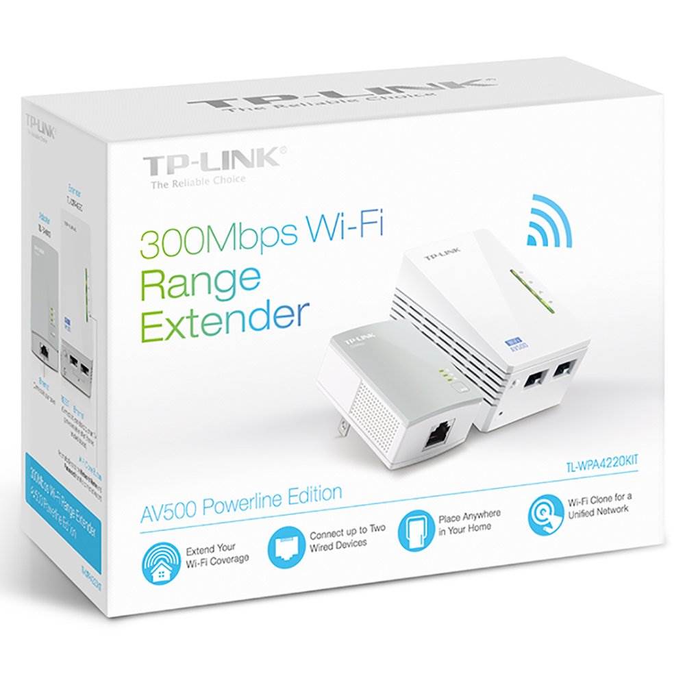 TP-Link 300Mbps Wireless Range Extender AV500 Powerline Edition Kit (Open Box)