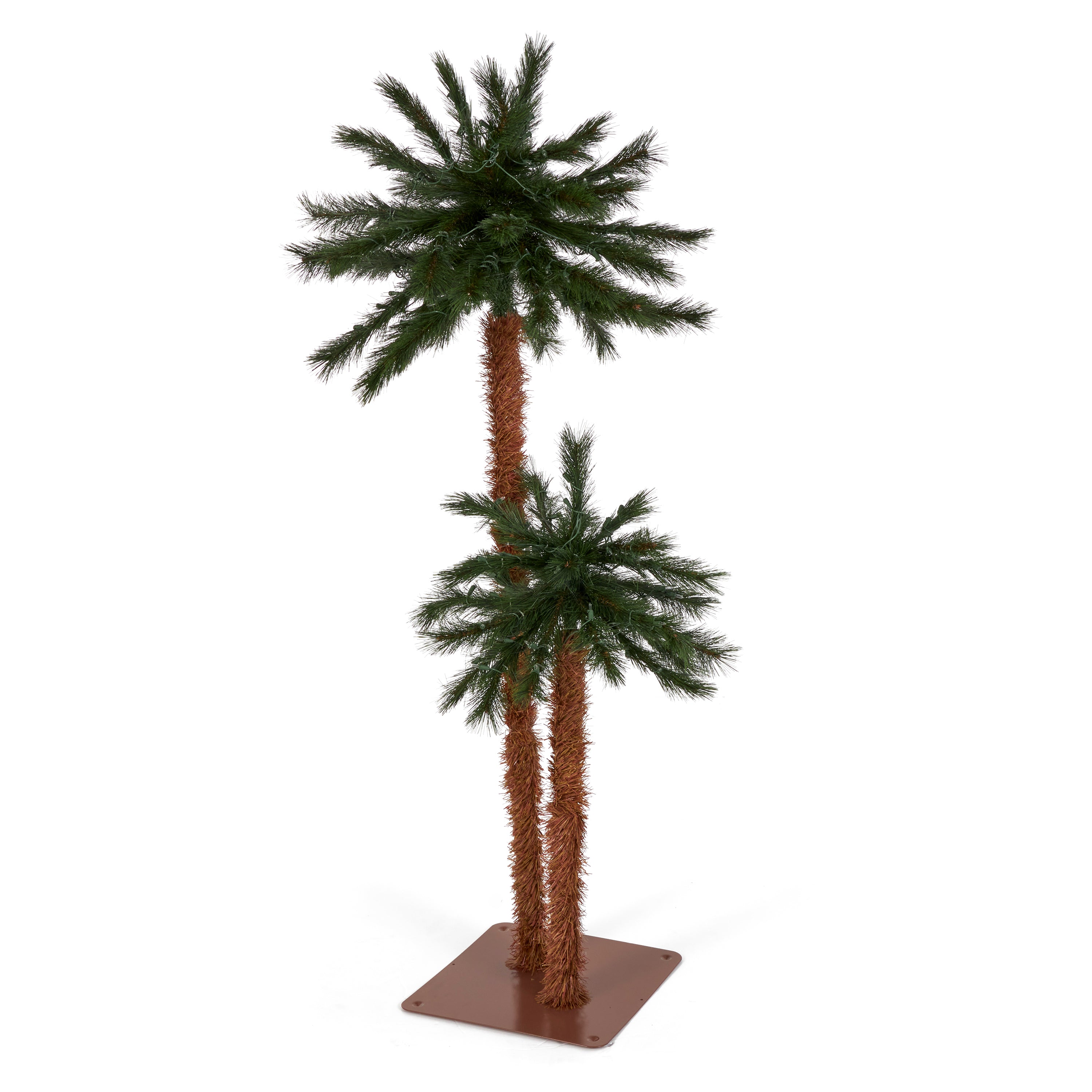 Island Breeze Artificial Tropical Christmas Palm Tree w/ White Lights (Used) - VMInnovations