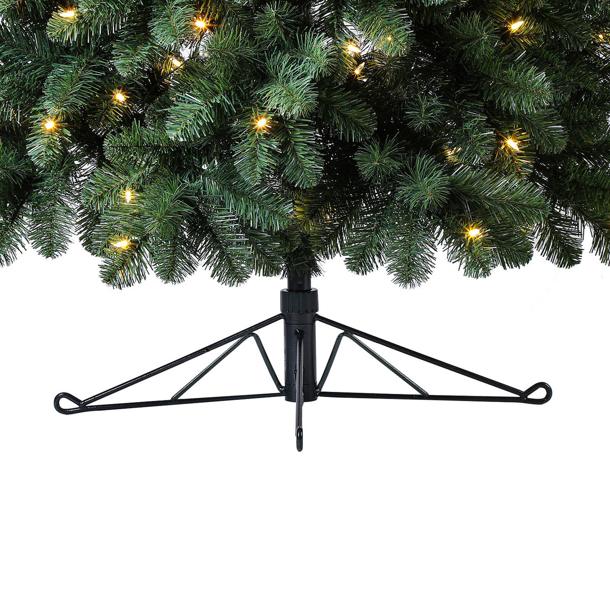 Home Heritage 7' Pre-Lit Artificial Half Christmas Tree with Stand (Open Box)