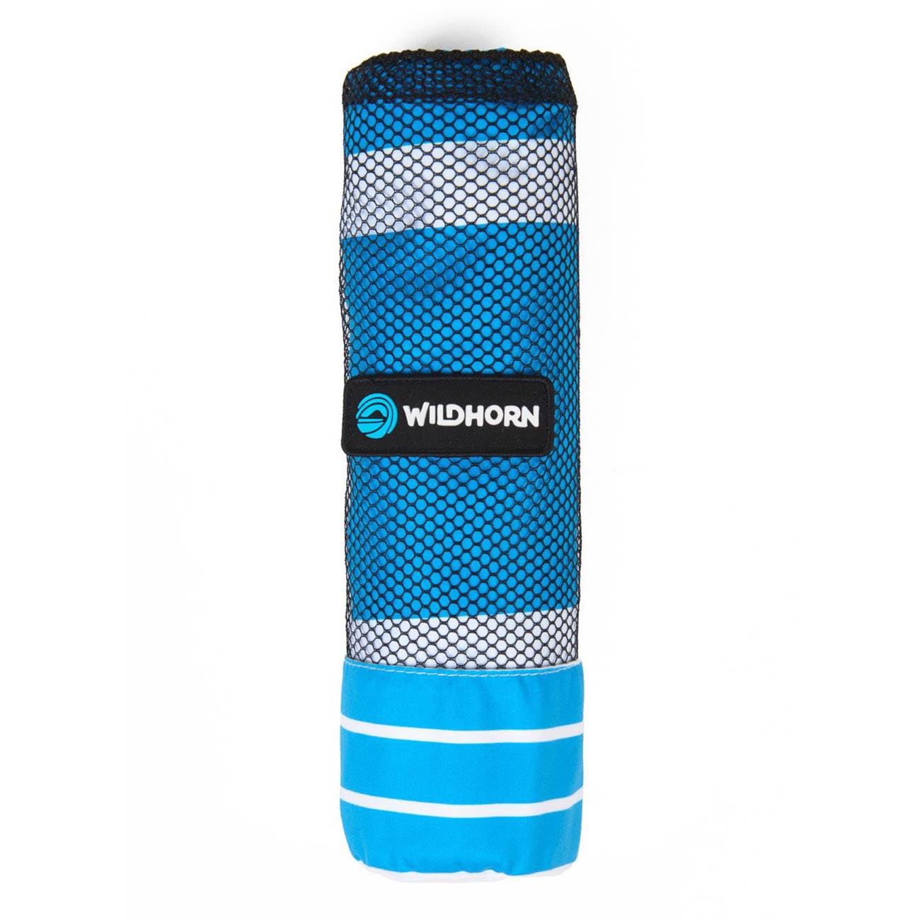 Wildhorn Akumal Fast Drying Microfiber Striped Beach Towel, Port Blue (Open Box)