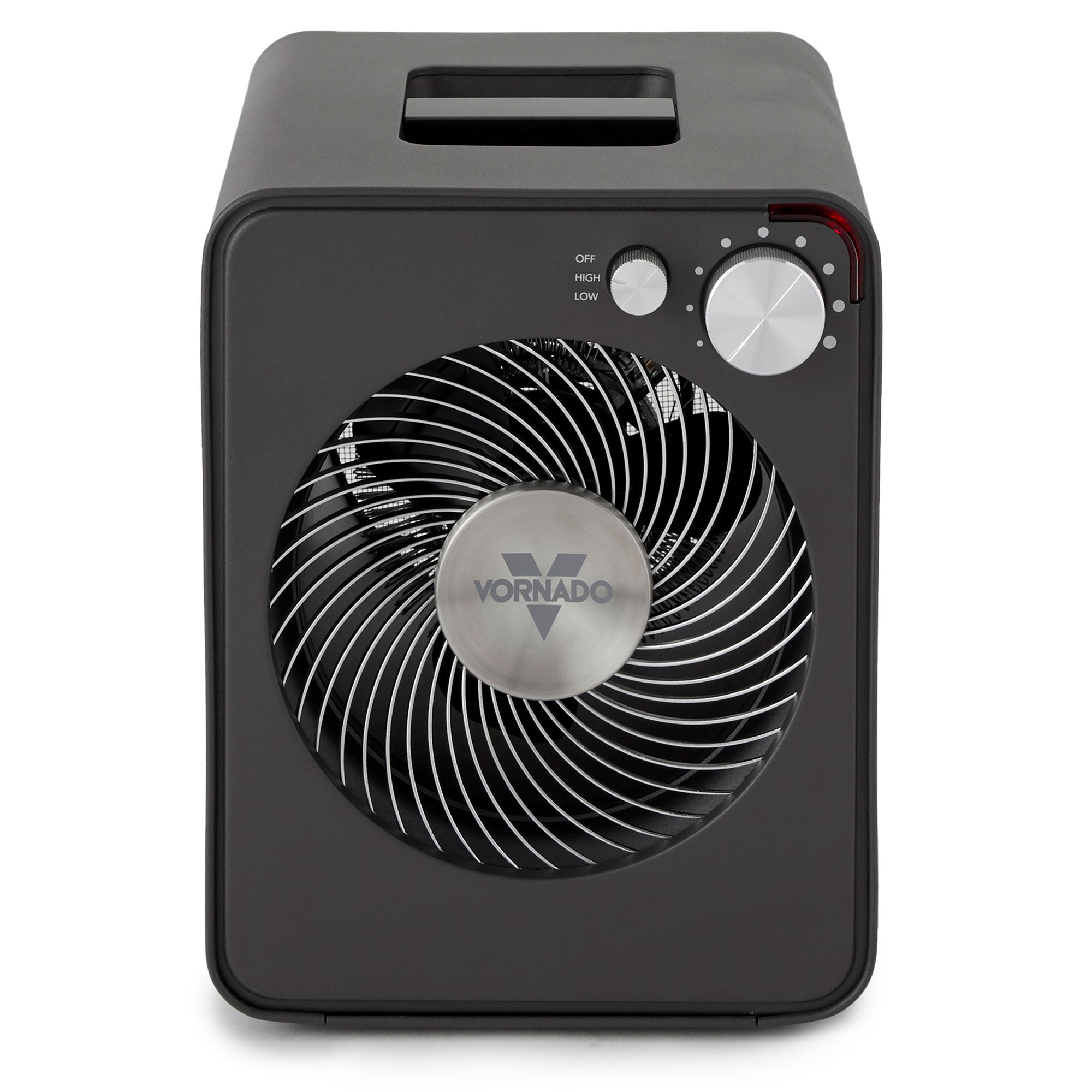Vornado 2 Setting Vortex Circulation Sleek Metal Room/Space Heater, Black (Used)