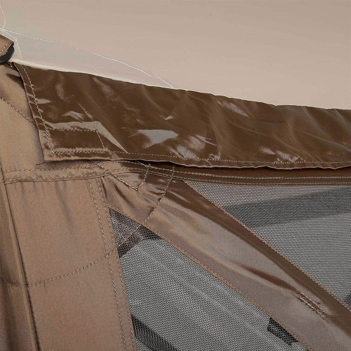 Clam Quick Set Escape Portable Camping Gazebo Canopy, Brown/Tan (Damaged)