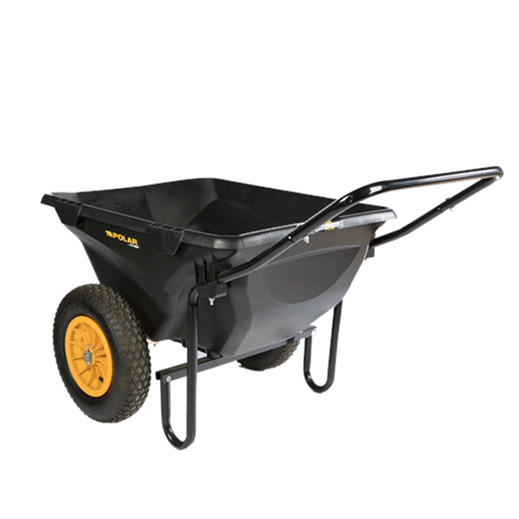 Polar Trailer 7 Cubic Foot Heavy Duty Yard Garden Wheelbarrow Cub Cart(Open Box)