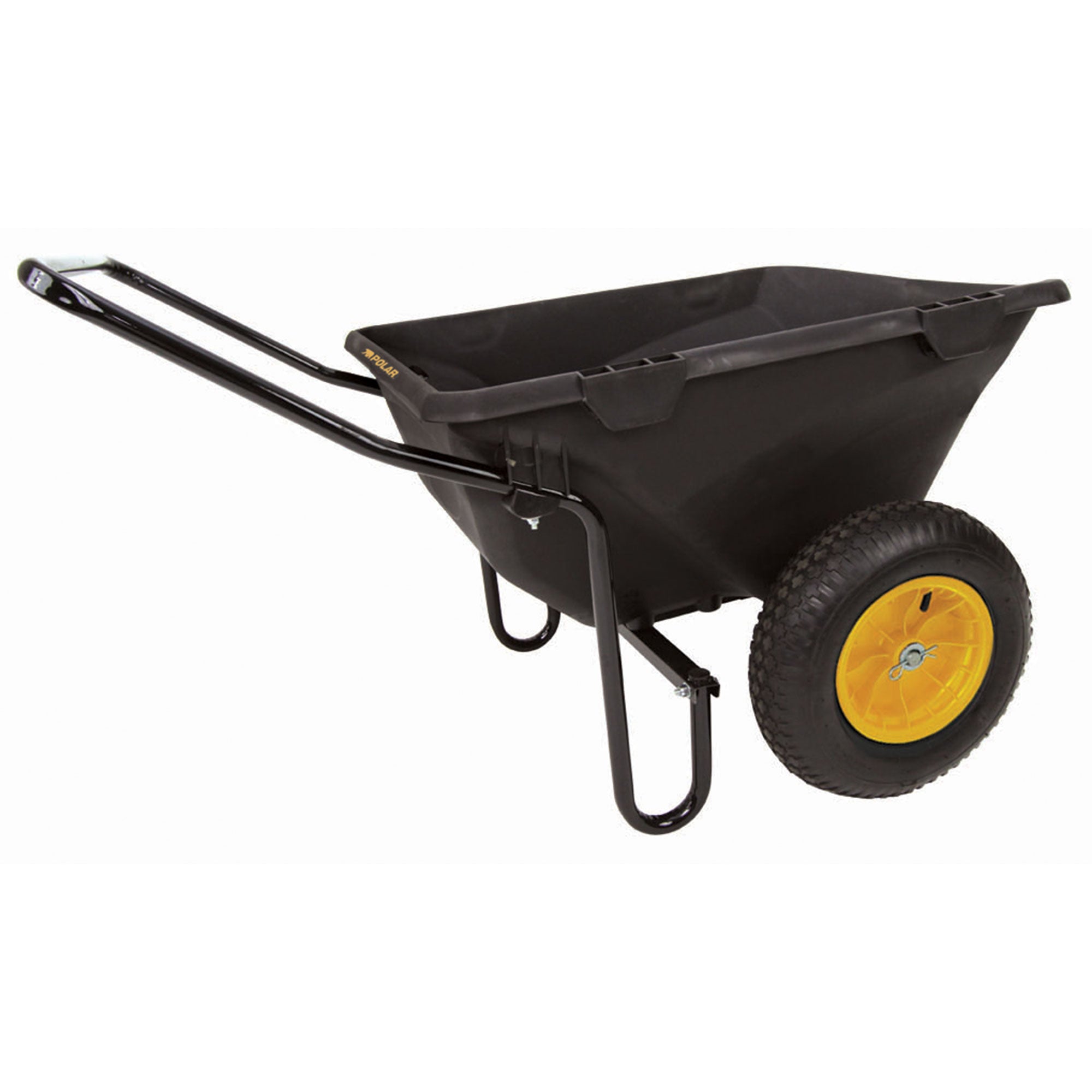 Polar Trailer 7 Cubic Foot Heavy Duty Yard Garden Wheelbarrow Cub Cart(Open Box)