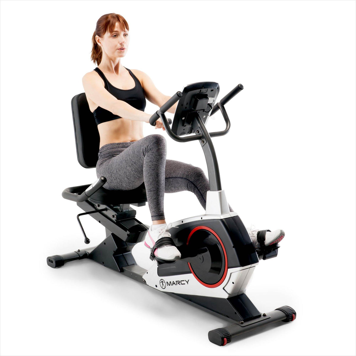 Marcy Regenerating Magnetic Recumbent Stationary Home Workout Exercise Bike