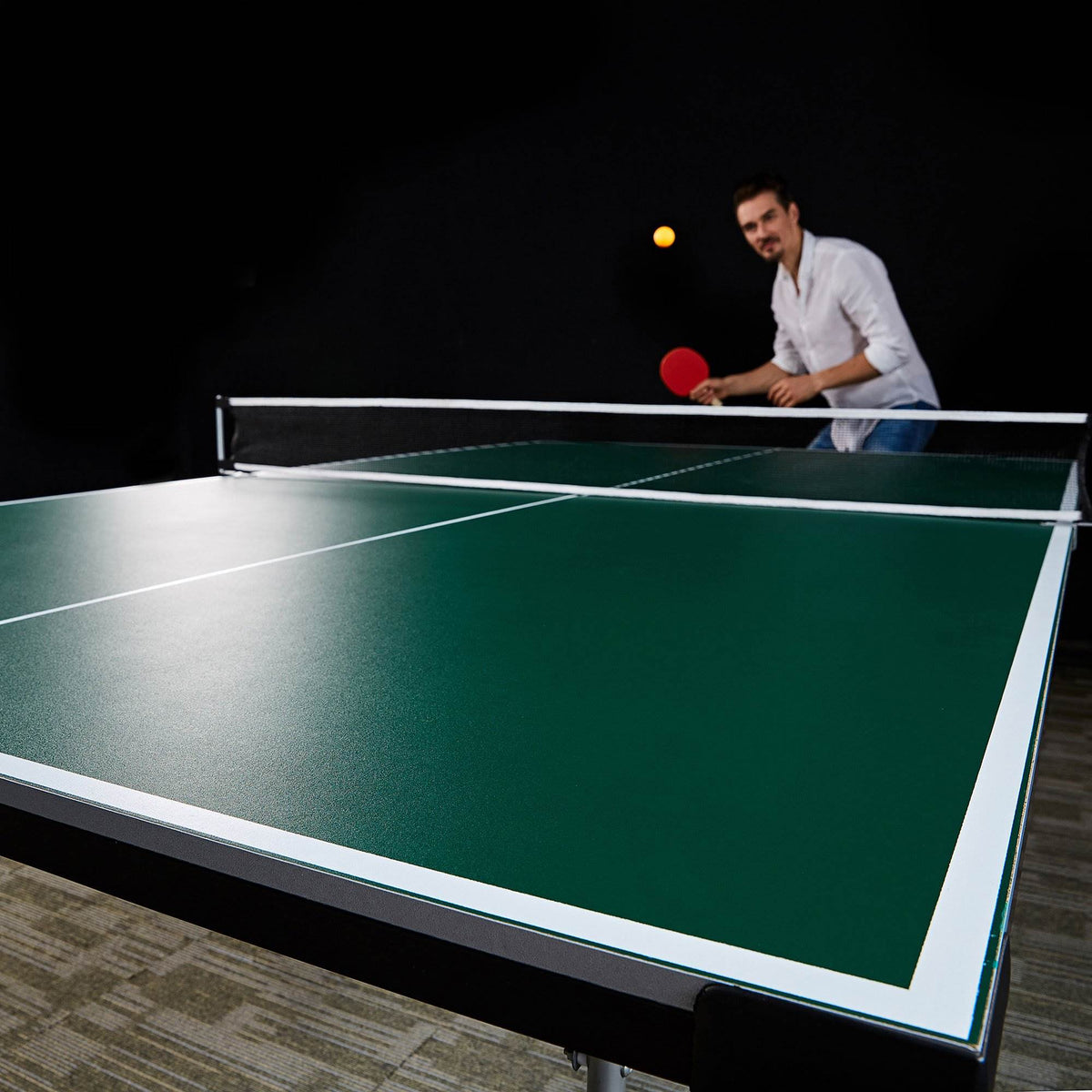 Lancaster 4 Piece Official Size Indoor Folding Ping Pong Game Table (Open Box)