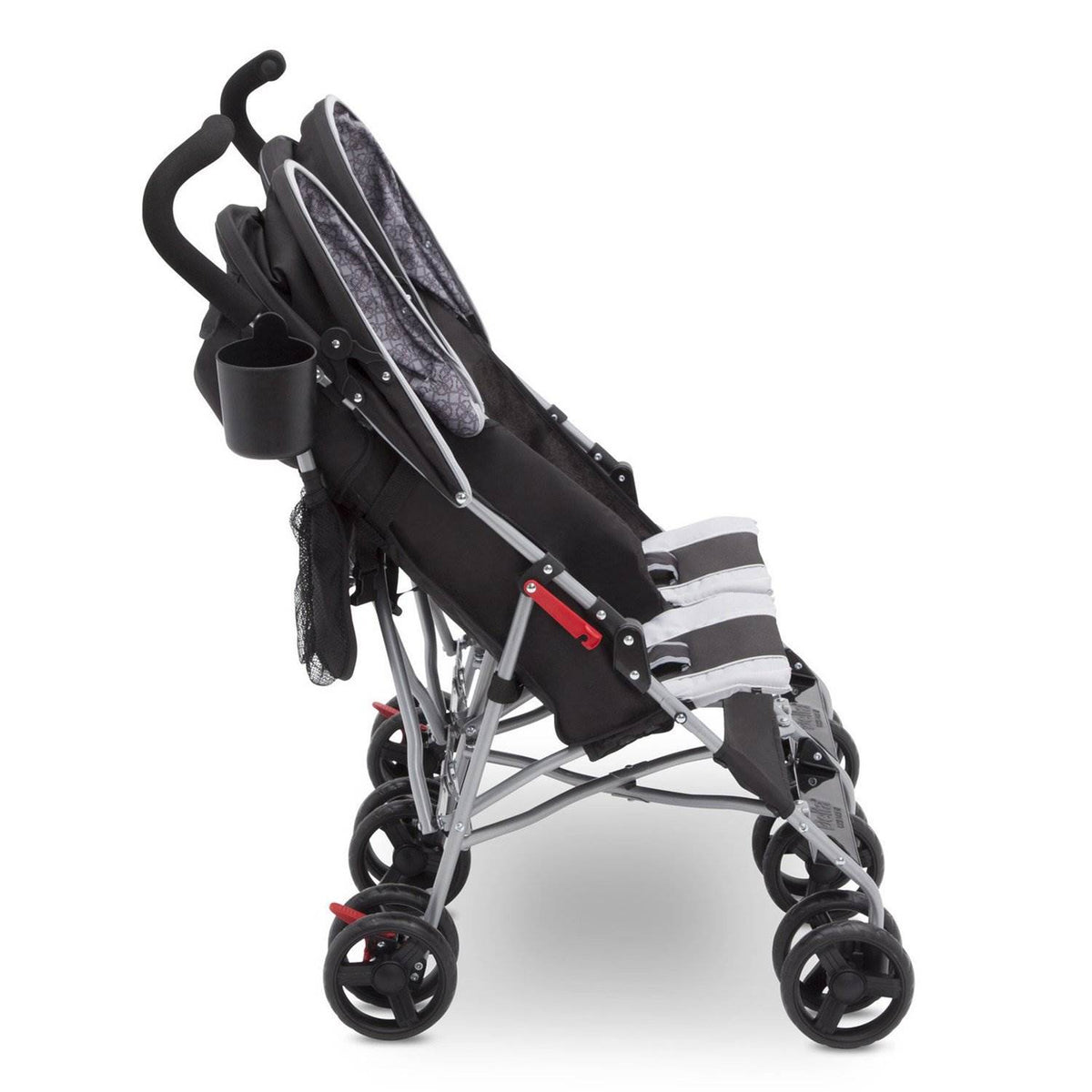 Delta Children LX Side by Side Double Convenience Stroller, Orange (Used)