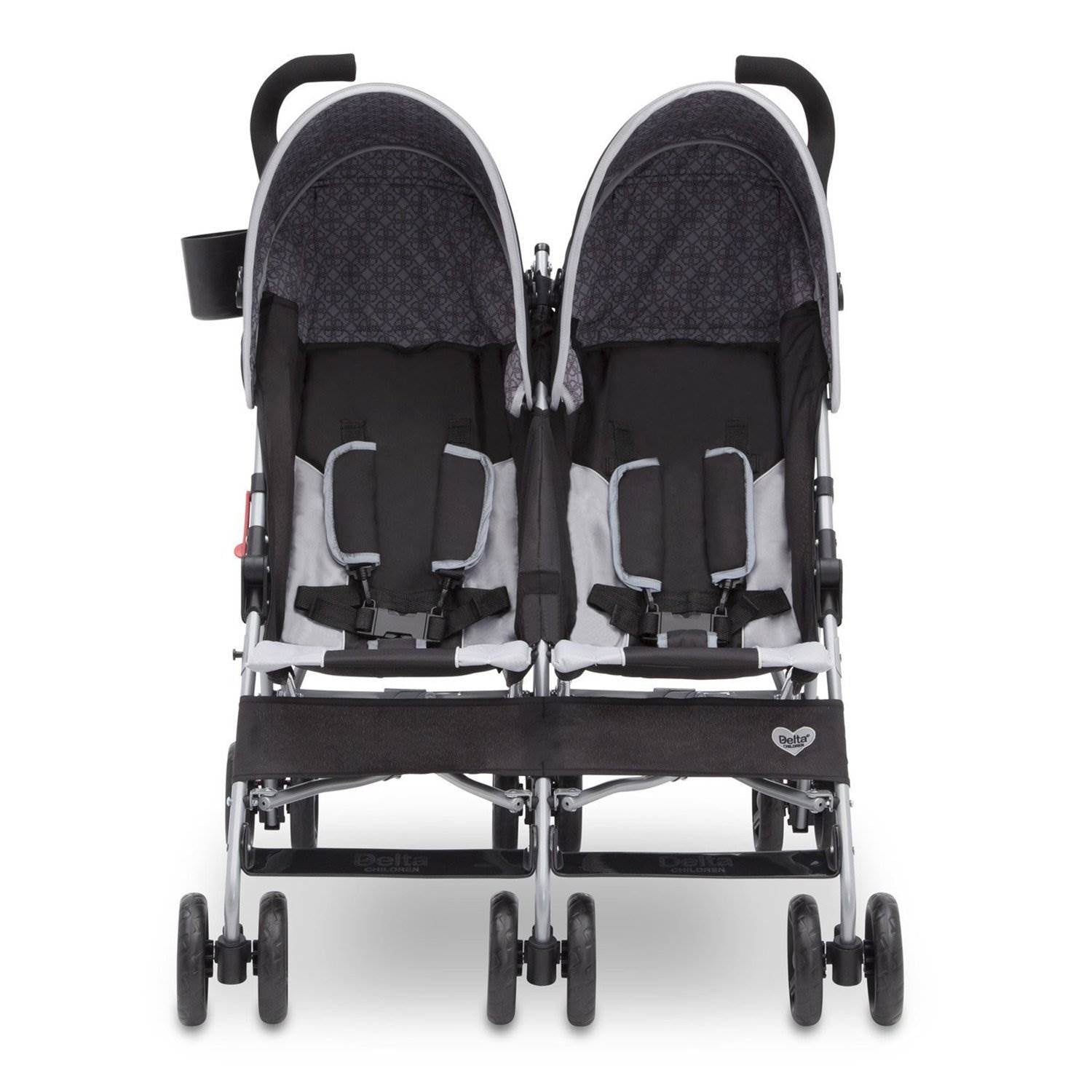 Delta Children LX 35 Pound Side by Side Double Convenience Stroller, Orange (For Parts)