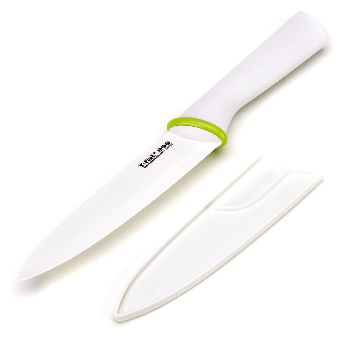 T-Fal Zen 84211 Sharp Ceramic 6 Inch Kitchen Santoku Knife with Sheath (2 Pack)