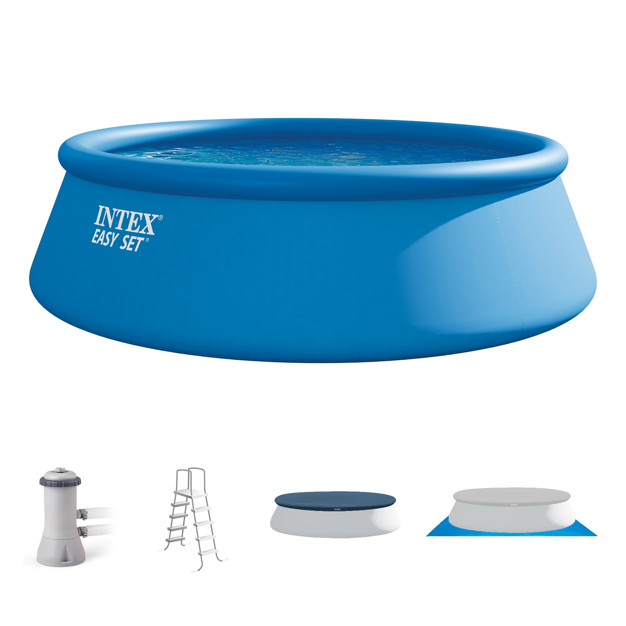 Intex 15' x 48" Above Ground Inflatable Swimming Pool w/ Pump (For Parts) - VMInnovations