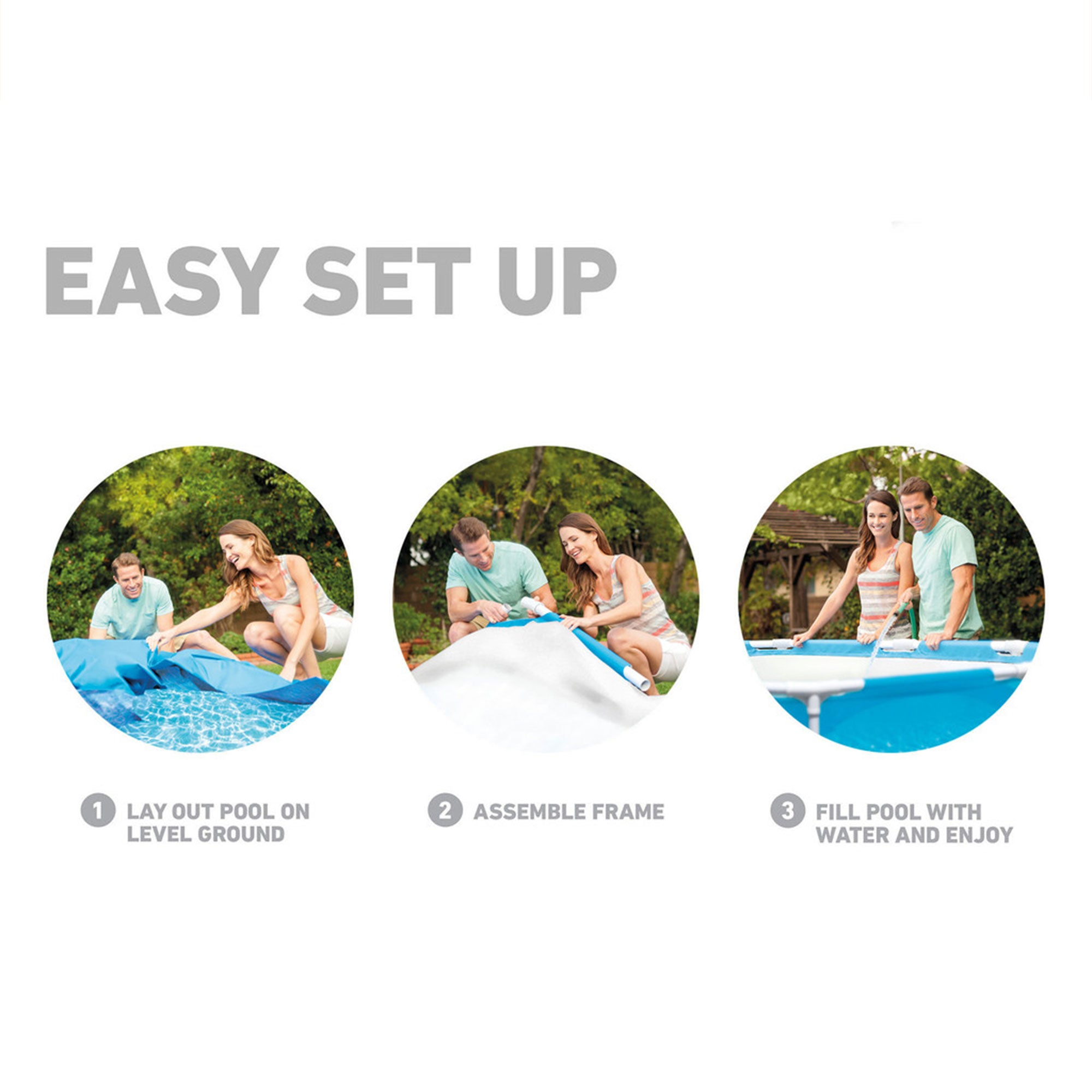 Intex 15' x 48" Metal Frame Above Ground Swimming Pool Set (Used) - VMInnovations
