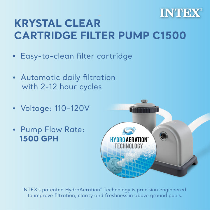 Intex 18' x 48" Inflatable Round Above Ground Swimming Pool Set (Open Box) - VMInnovations