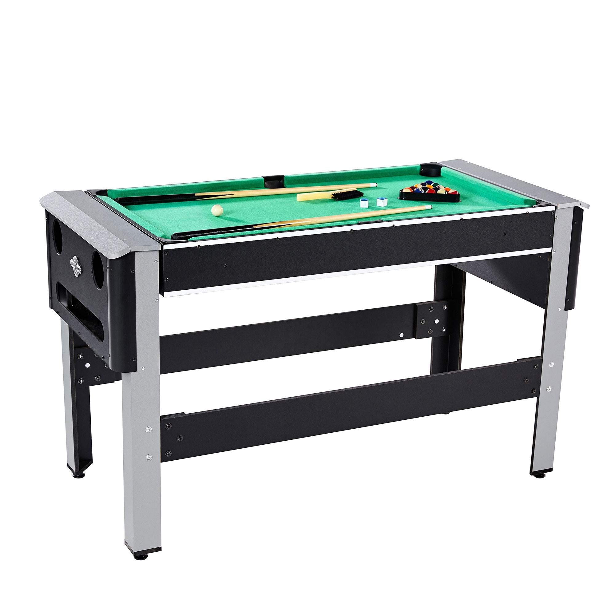 Lancaster 4 in 1 Bowling, Hockey, Table Tennis, Pool Arcade Game Table, Black