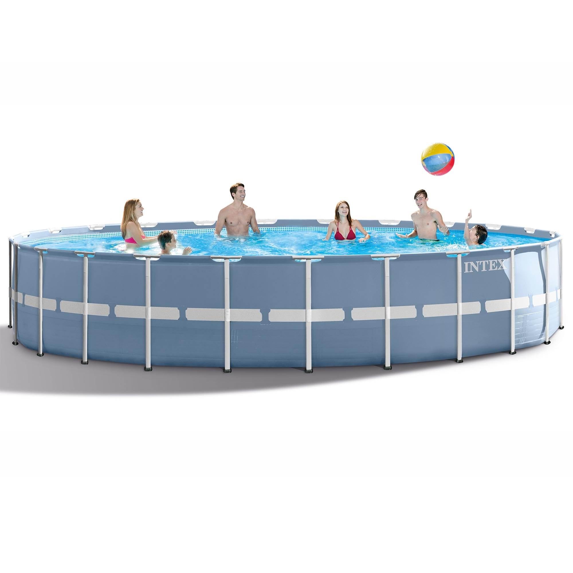 Intex 24'x 52" Prism Frame Swimming Pool with Ladder & Filter Pump (Open Box)