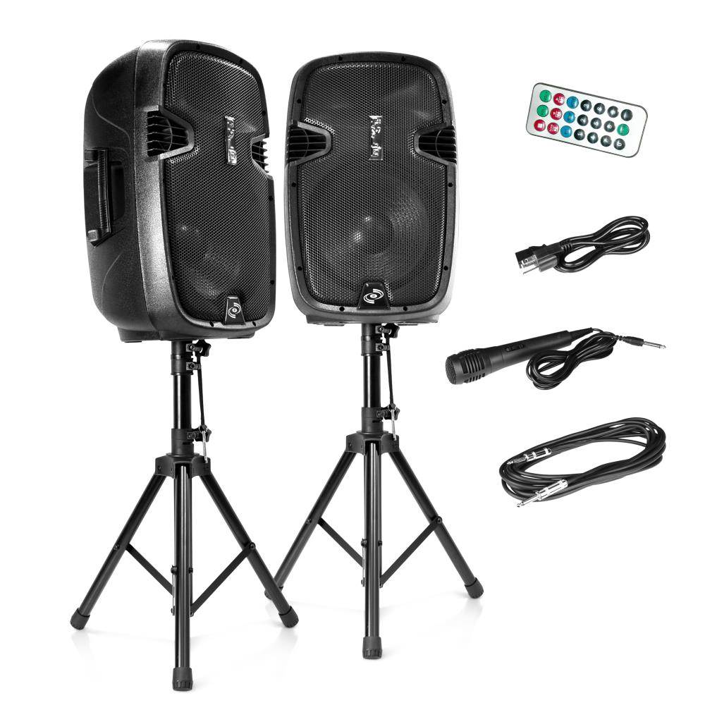 Pyle Bluetooth PA Dual Loudspeaker Sound System Kit & Microphones (Used)