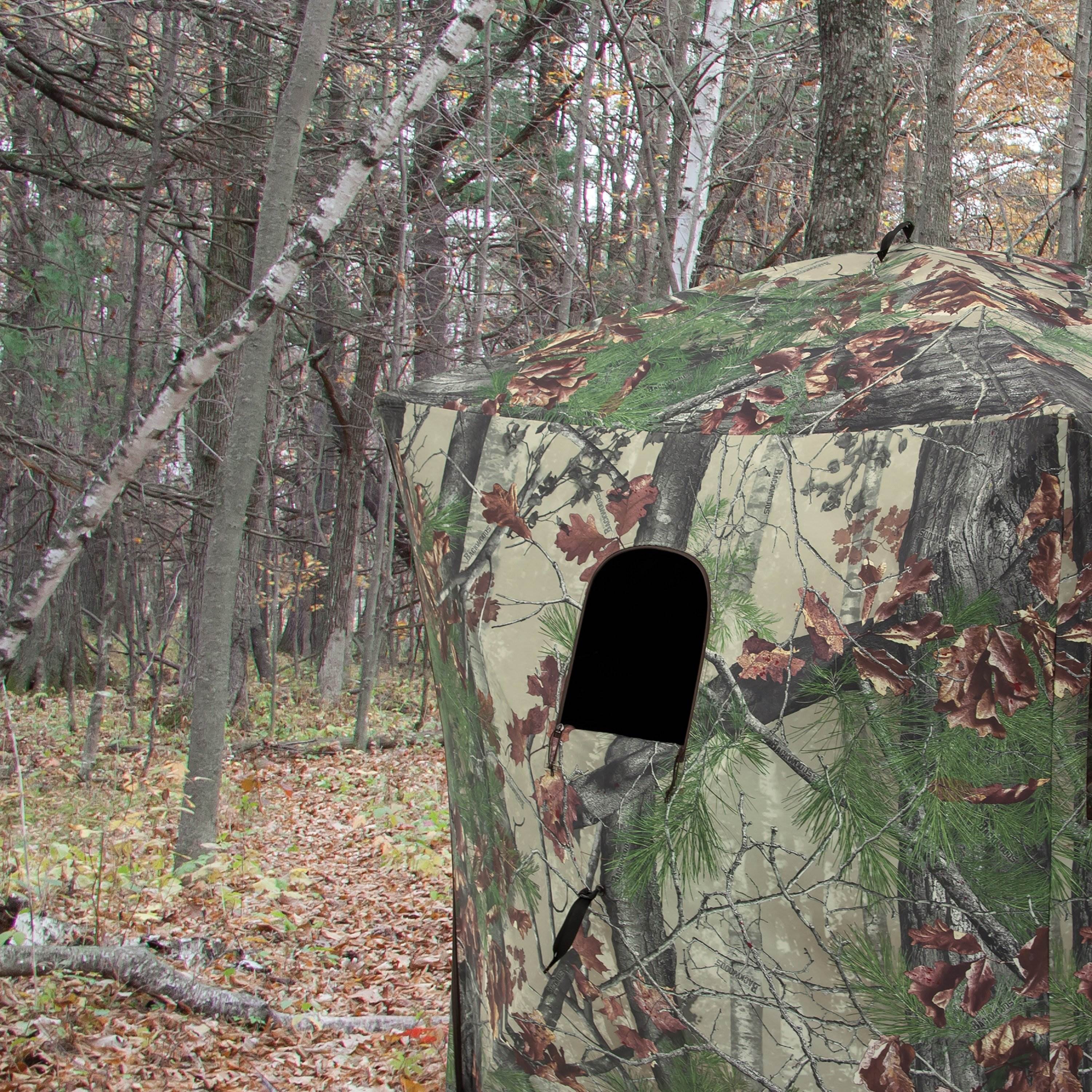 Barronett Blinds Radar Portable Pop-Up Hunting Ground Hub Blind, Backwoods Camo - VMInnovations