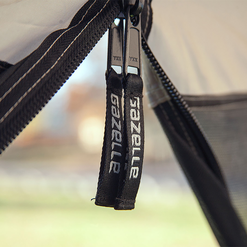 Gazelle 4-Person 5-Sided Portable Gazebo Screen Tent, Tan