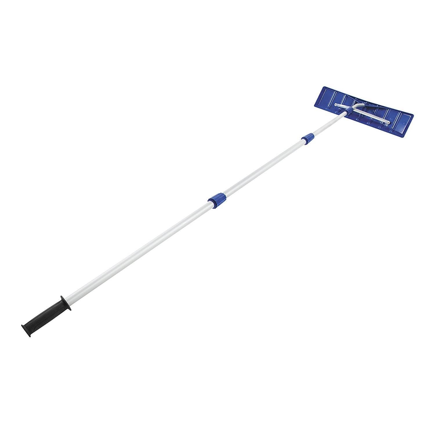 Snow Joe Telescoping Rake, Extendable Roofing Snow Shovel w/ Poly Blade, RJ204M