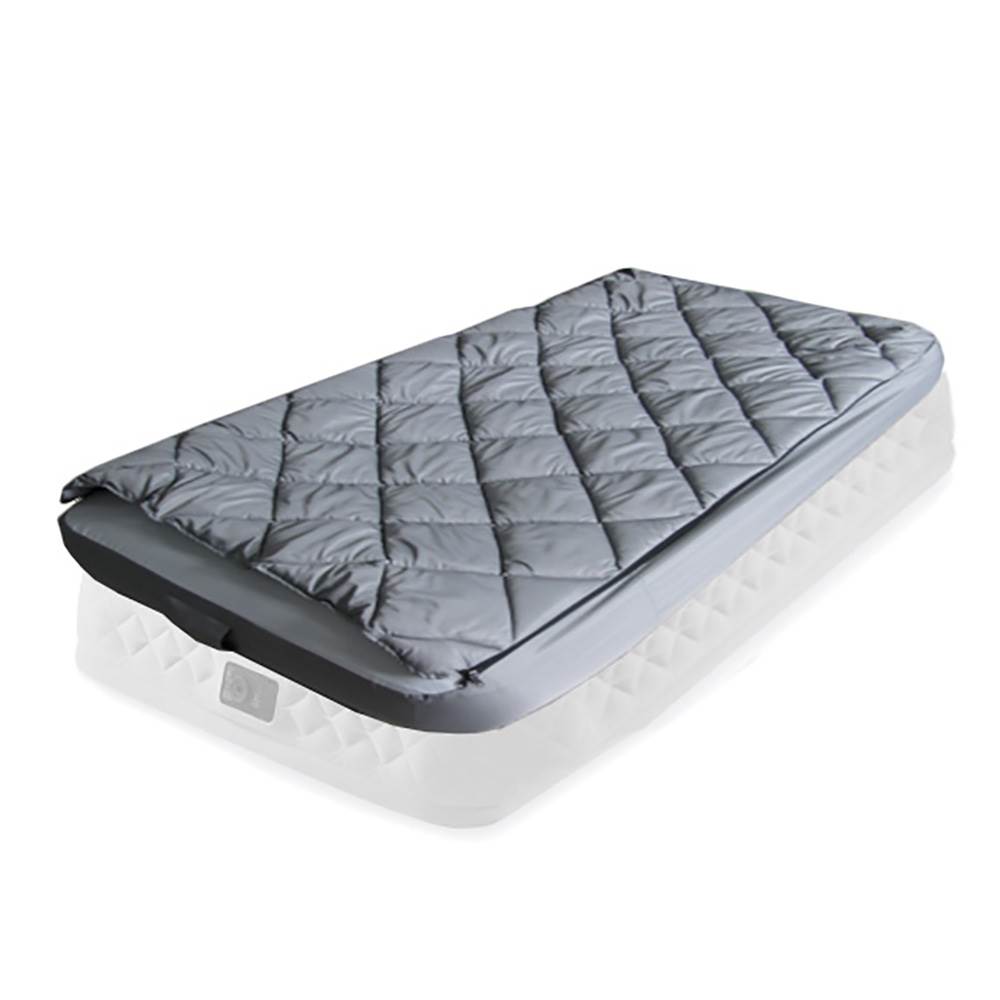 Intex Twin Raised Pillow Air Mattress Bed w/ Built-In Pump + Fitted Bedding Kit