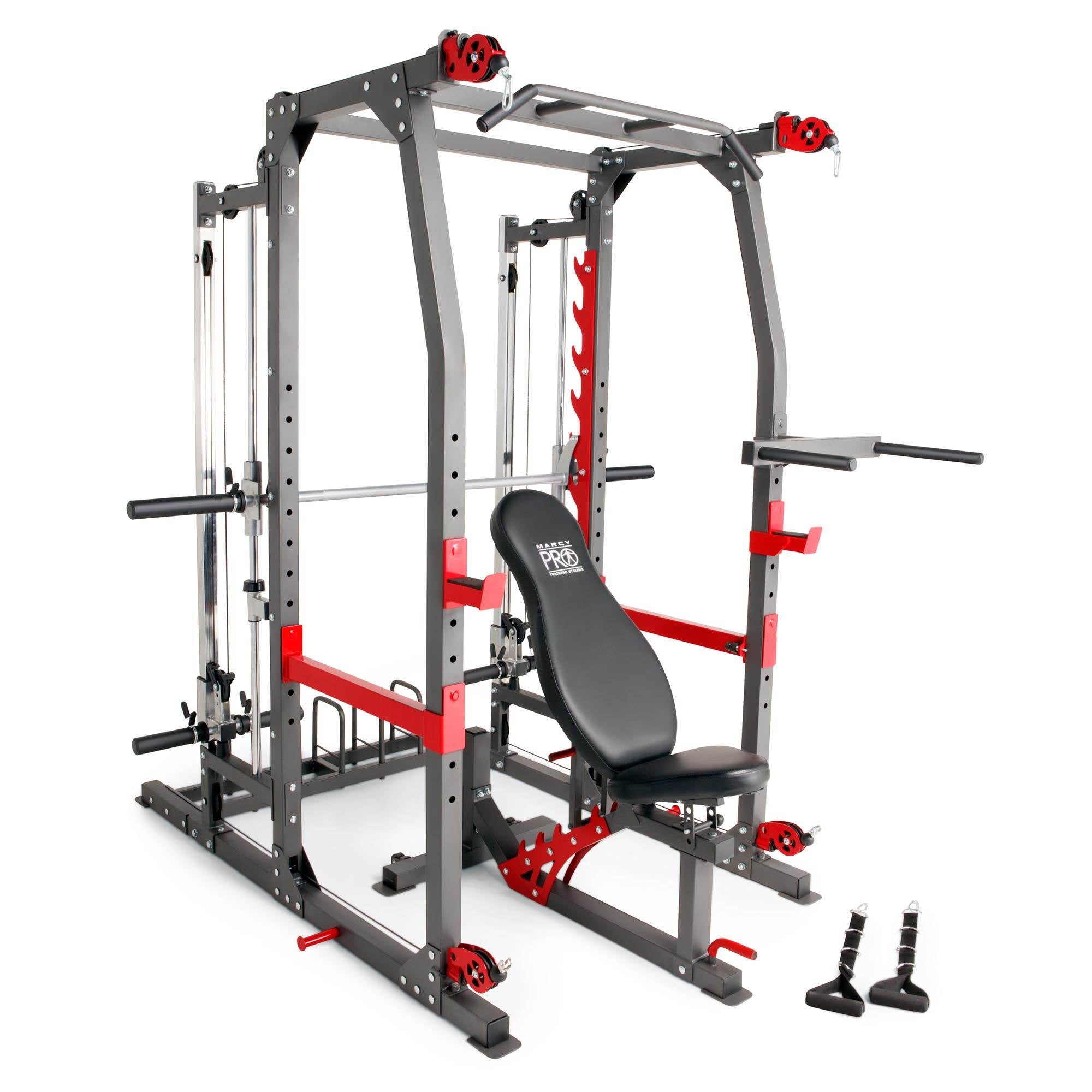Marcy Pro Smith Machine Weight Bench Home Gym Total Body Workout Training System - VMInnovations