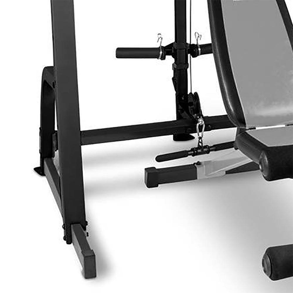 Marcy Home Gym Fitness Deluxe Cage System Machine with Weight Lifting Bench