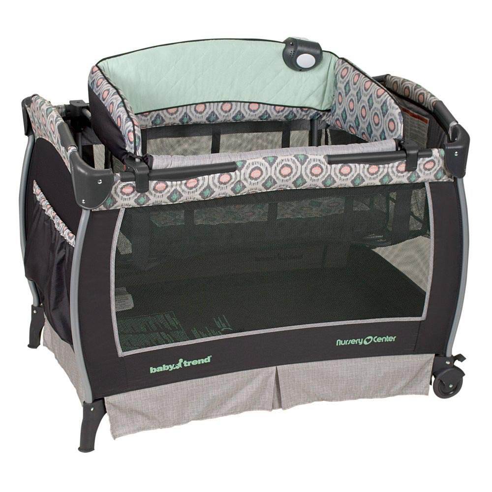 Baby Trend Deluxe Crib Playpen Haven Portable Deluxe Nursery Center, Artisan